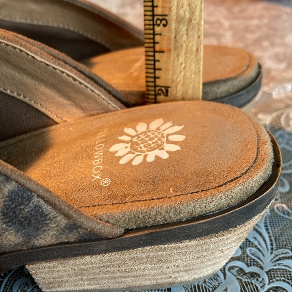 YELLOW BOX  animal print fake fur size 8 1/2 M slide w/2” heel.  $20 - Picture 6 of 6